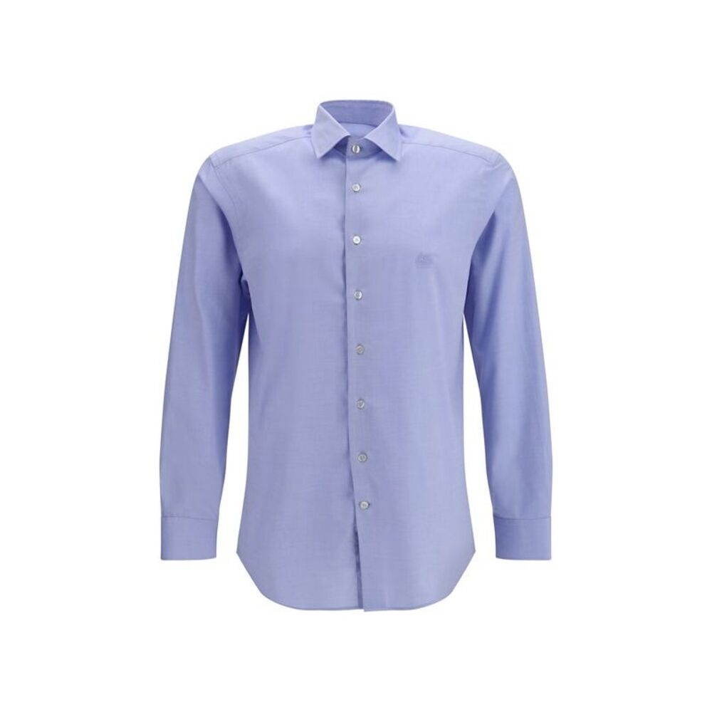 Etro Blue Cotton Dress Men's Shirt
